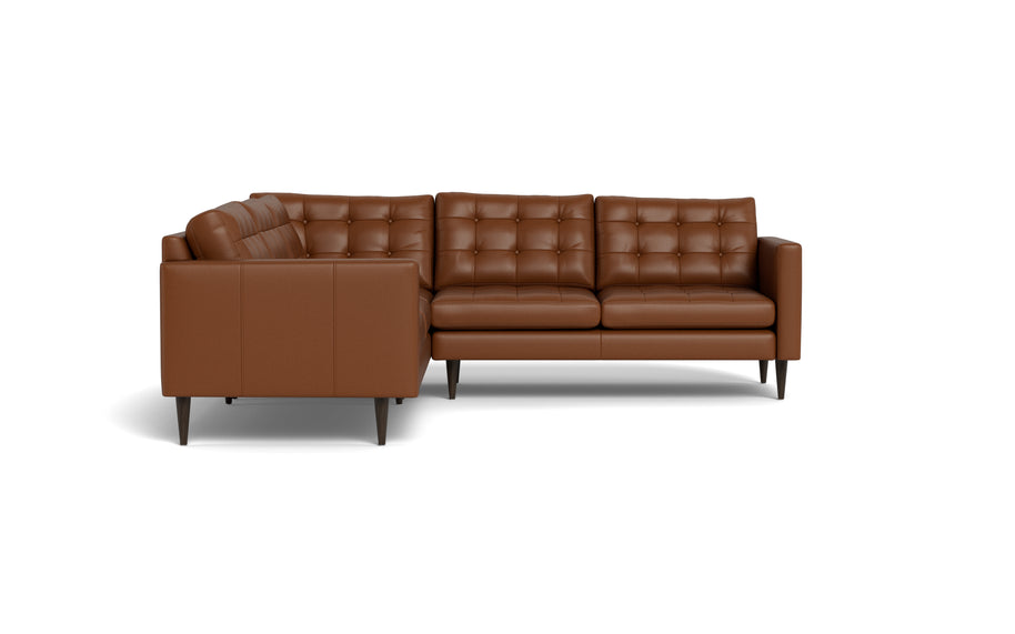 Oakley Leather Corner Sectional-Fabric Sectional-Tribeca Chestnut Leather-MAK Modern
