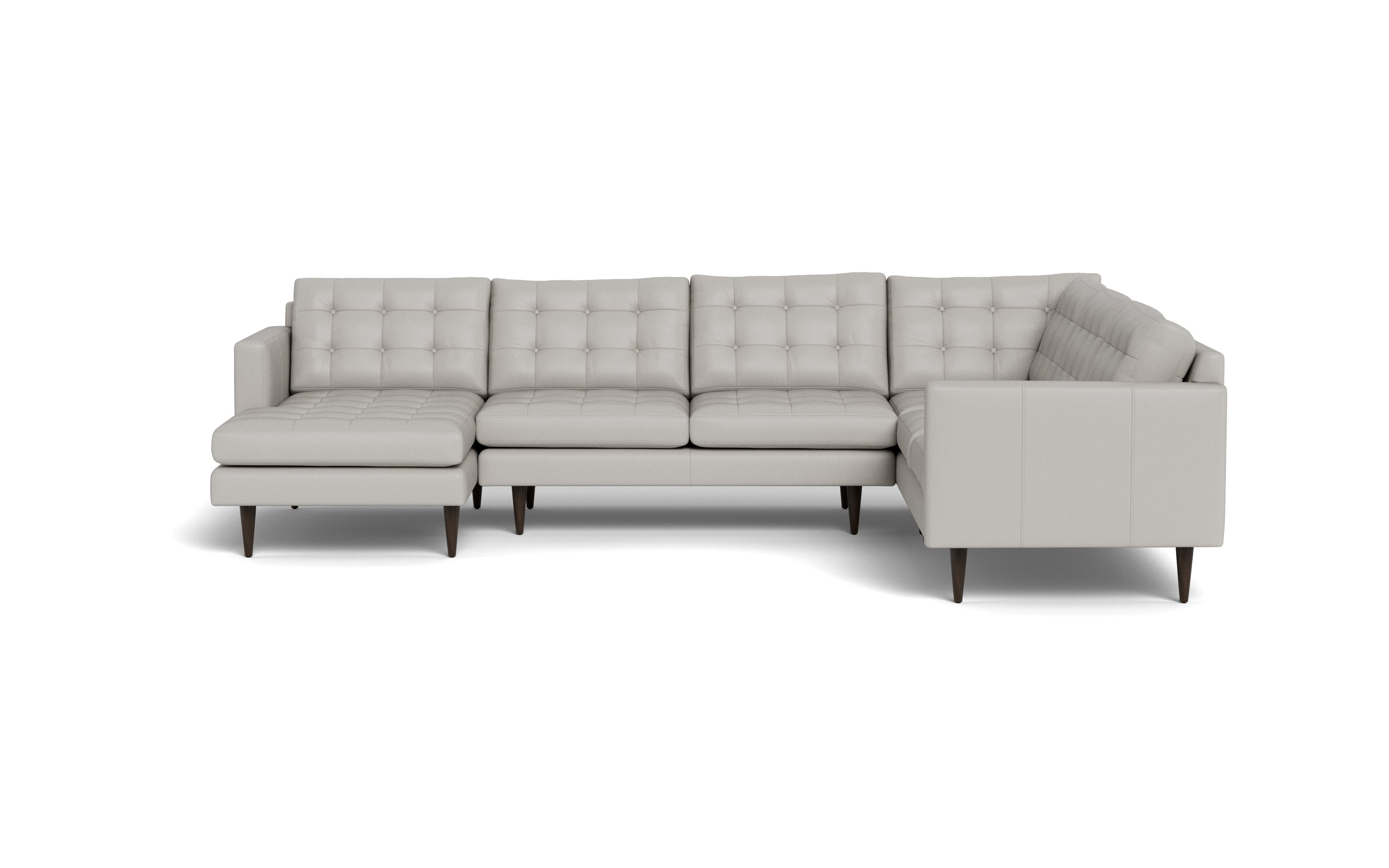 Oakley Leather Corner Sectional With Left Chaise-Fabric Sectional-Tribeca Chelsea-MAK Modern