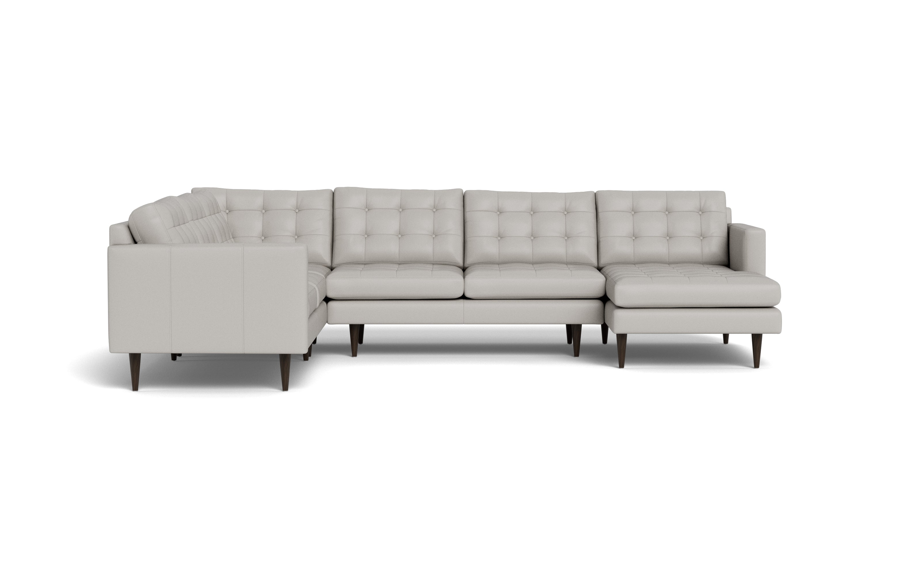 Oakley Leather Corner Sectional With Right Chaise-Fabric Sectional-Tribeca Chelsea-MAK Modern
