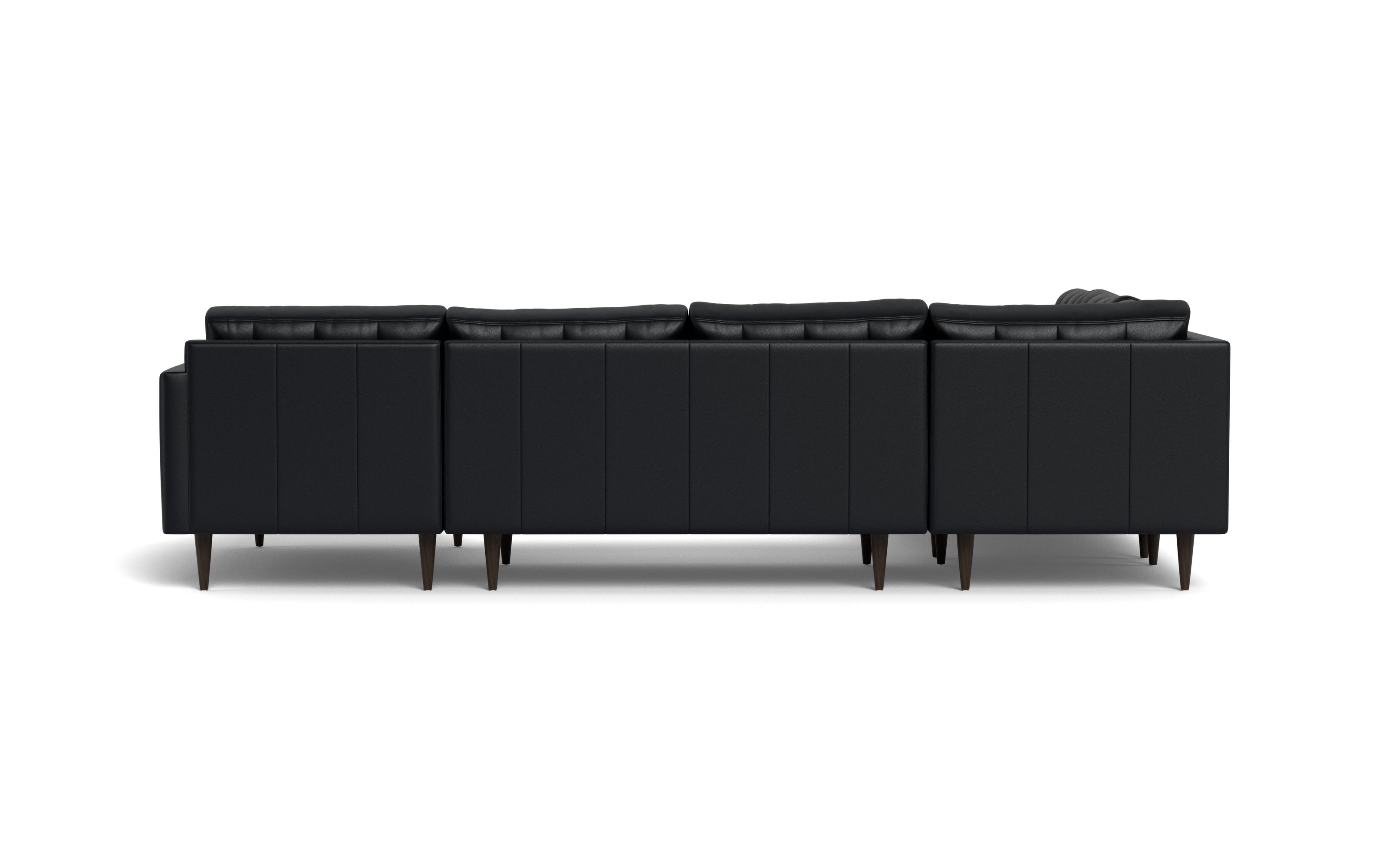 Oakley Leather Corner Sectional With Right Chaise-Fabric Sectional-Tribeca Black Leather-MAK Modern