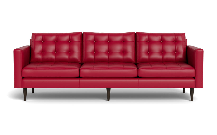 Oakley Leather Estate Sofa-Fabric Sectional-Tribeca Scarlet-MAK Modern