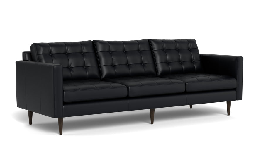 Oakley Leather Estate Sofa-Fabric Sectional-Tribeca Black Leather-MAK Modern