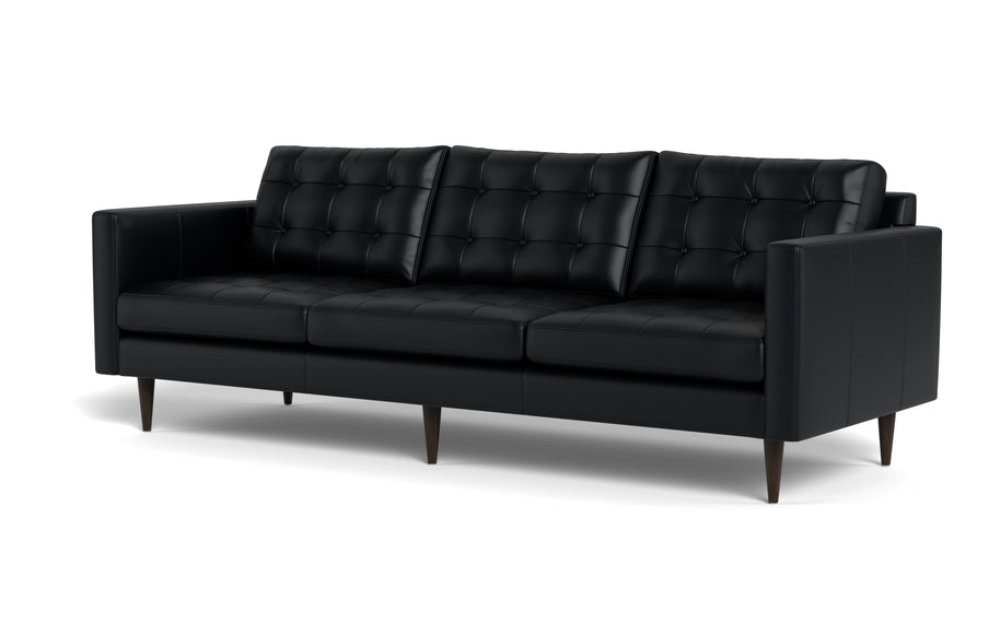 Oakley Leather Estate Sofa-Fabric Sectional-Tribeca Black Leather-MAK Modern