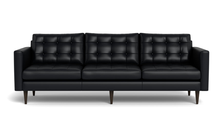 Oakley Leather Estate Sofa-Fabric Sectional-Tribeca Black Leather-MAK Modern