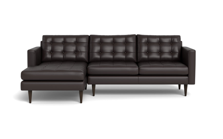 Oakley Leather Left Chaise Sectional-Fabric Sectional-Tribeca Quarry Leather-MAK Modern