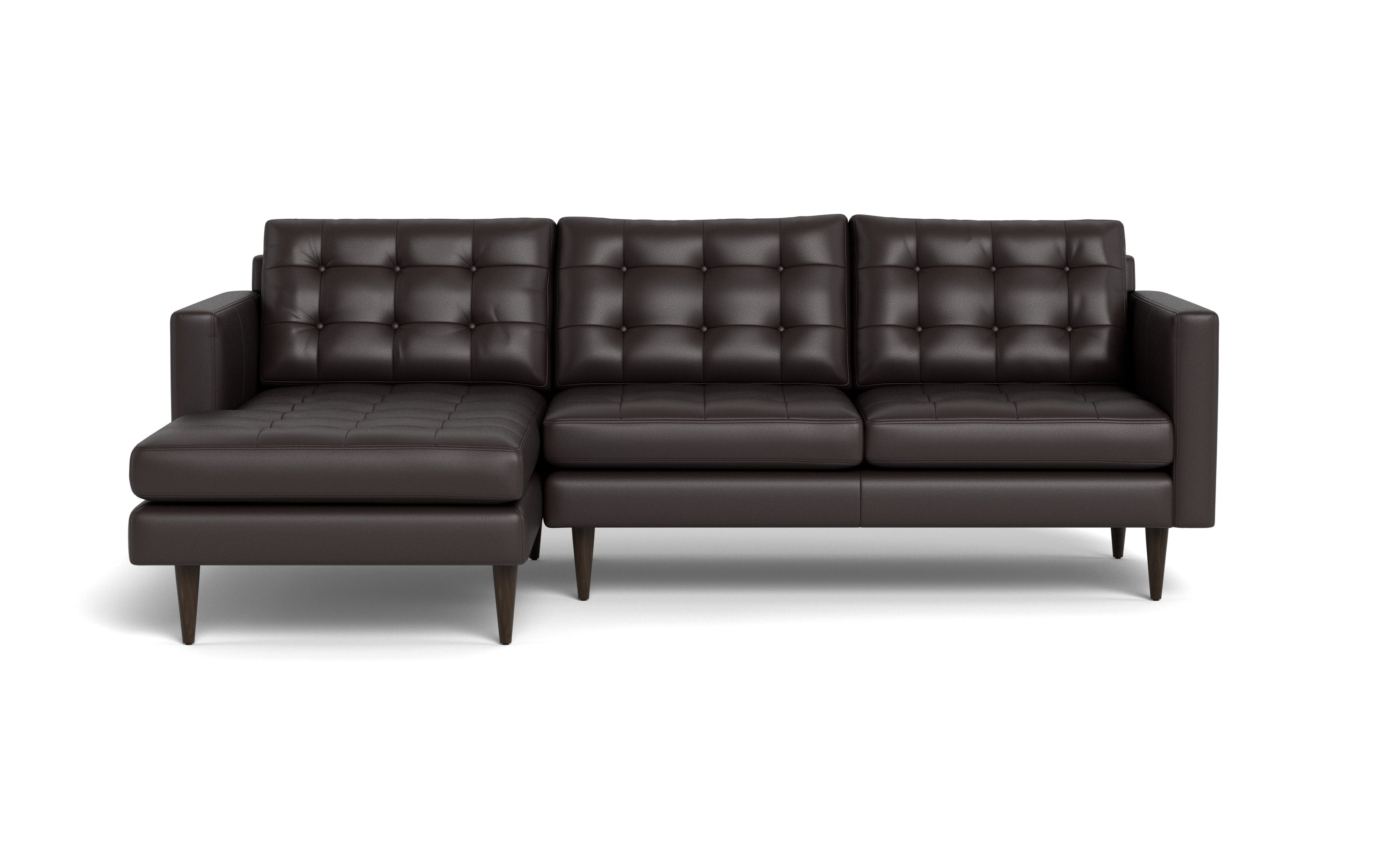 Oakley Leather Left Chaise Sectional-Fabric Sectional-Tribeca Quarry Leather-MAK Modern