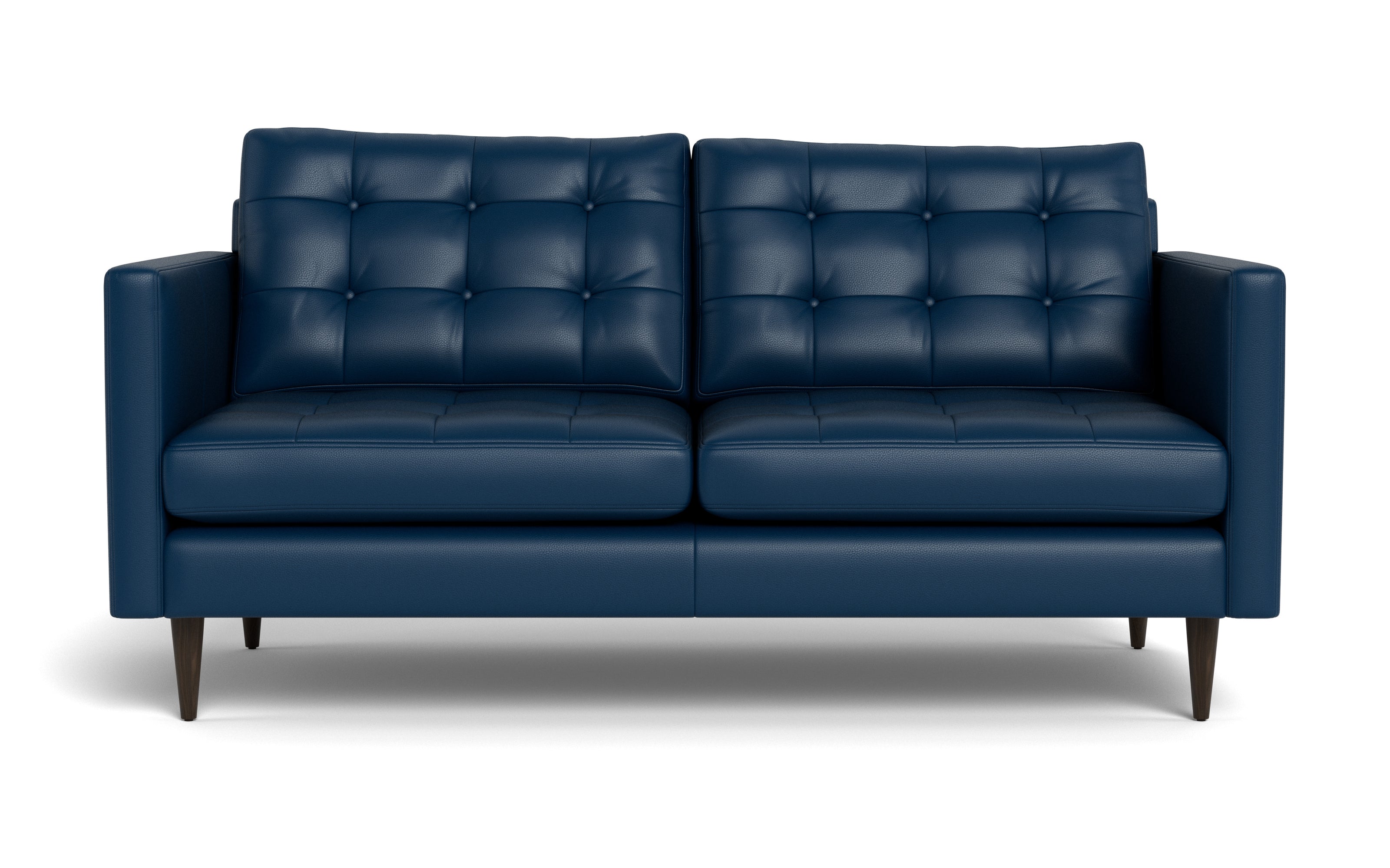Oakley Leather Loveseat-Fabric Sectional-Tribeca Cobalt-MAK Modern