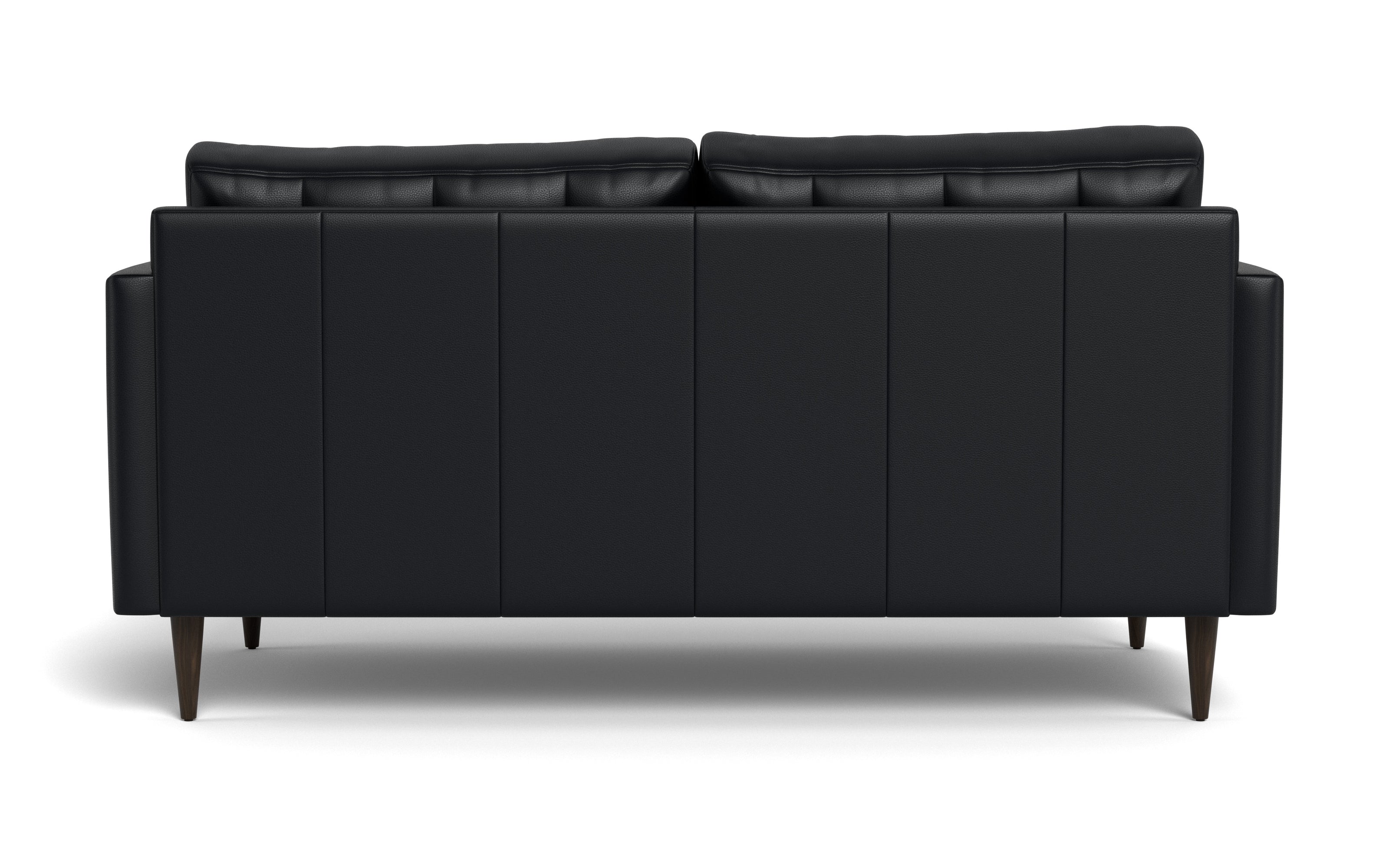 Oakley Leather Loveseat-Fabric Sectional-Tribeca Black Leather-MAK Modern