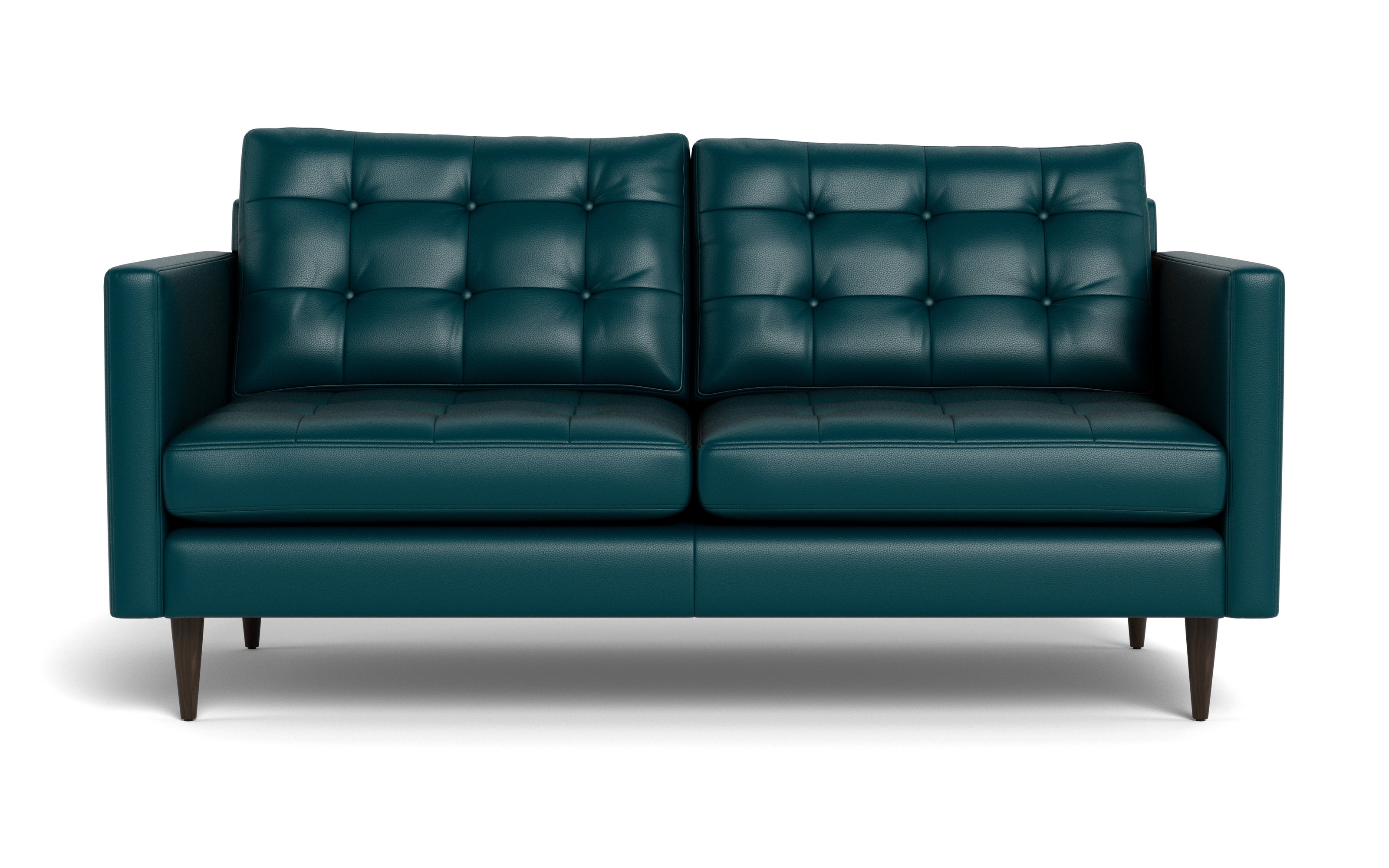 Oakley Leather Loveseat-Fabric Sectional-Tribeca Lagoon-MAK Modern