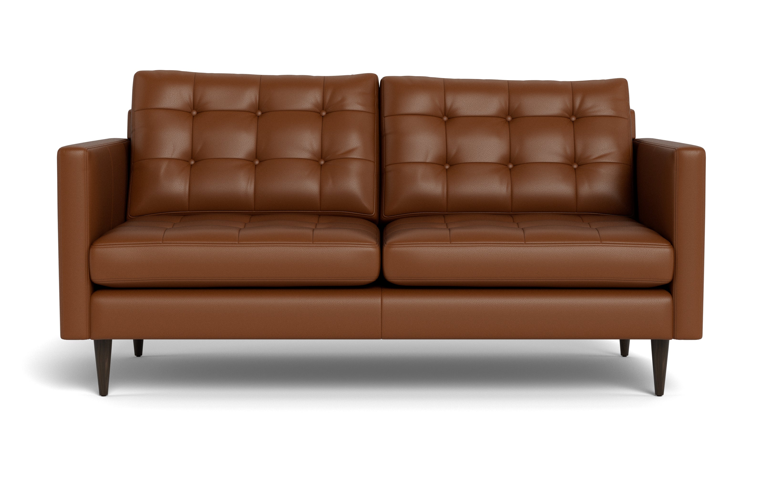 Oakley Leather Loveseat-Fabric Sectional-Tribeca Chestnut Leather-MAK Modern
