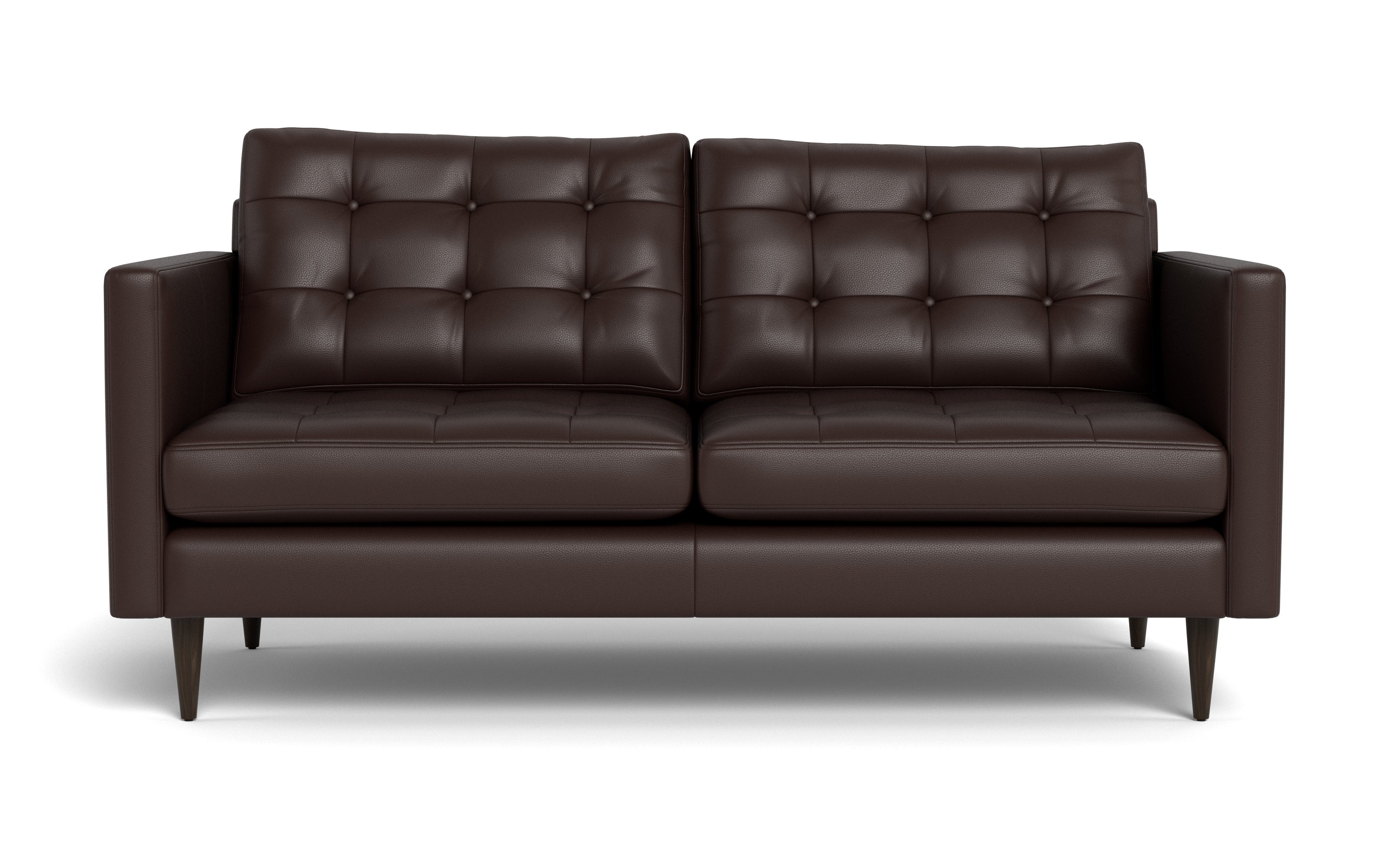 Oakley Leather Loveseat-Fabric Sectional-Tribeca Espresso Leather-MAK Modern
