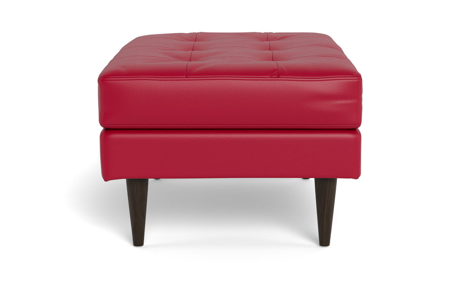 Oakley Leather Ottoman-Fabric Sectional-Tribeca Scarlet-MAK Modern