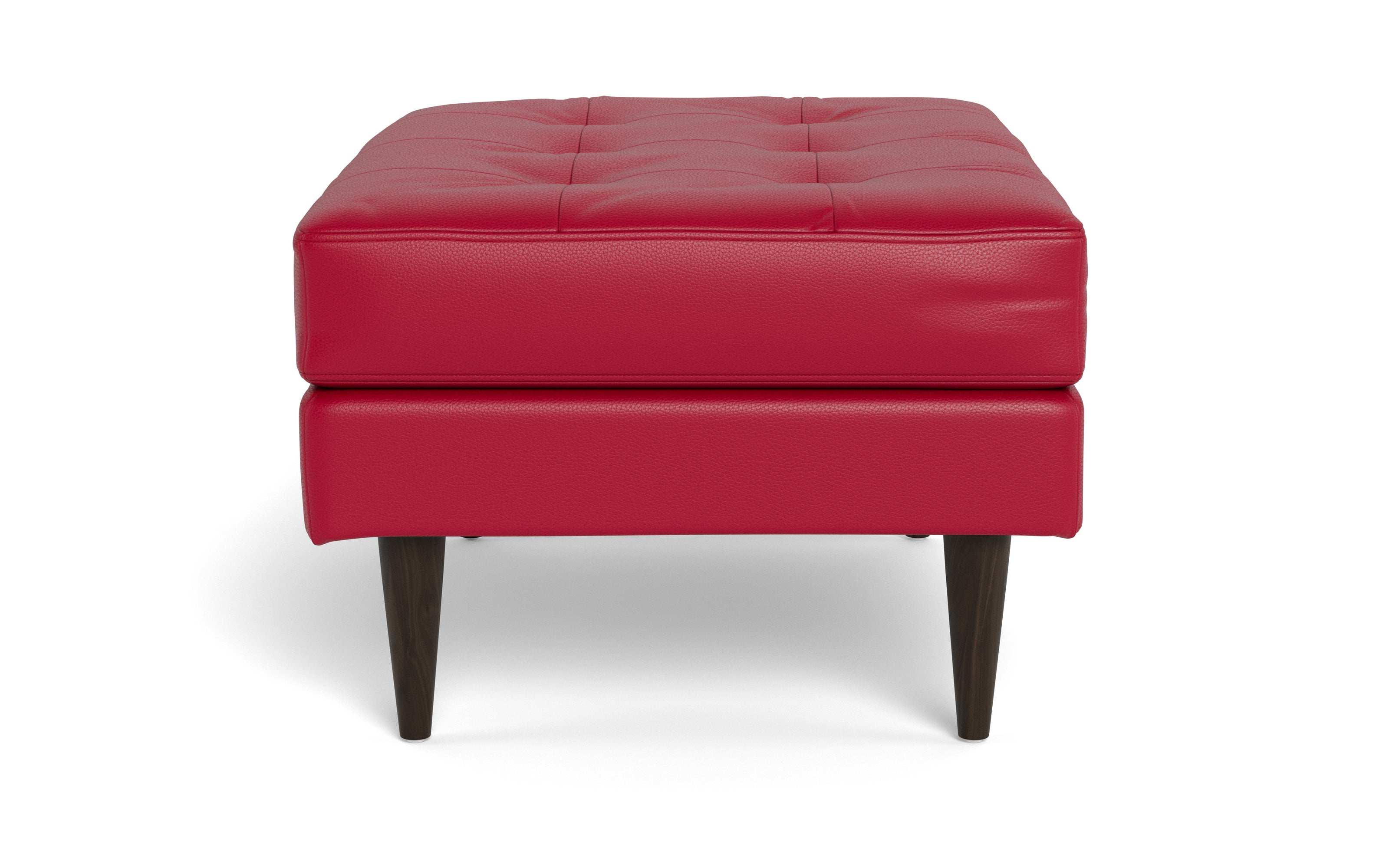 Oakley Leather Ottoman-Fabric Sectional-Tribeca Scarlet-MAK Modern