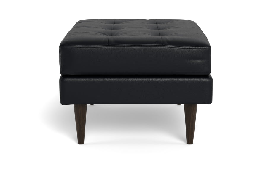 Oakley Leather Ottoman-Fabric Sectional-Tribeca Black Leather-MAK Modern