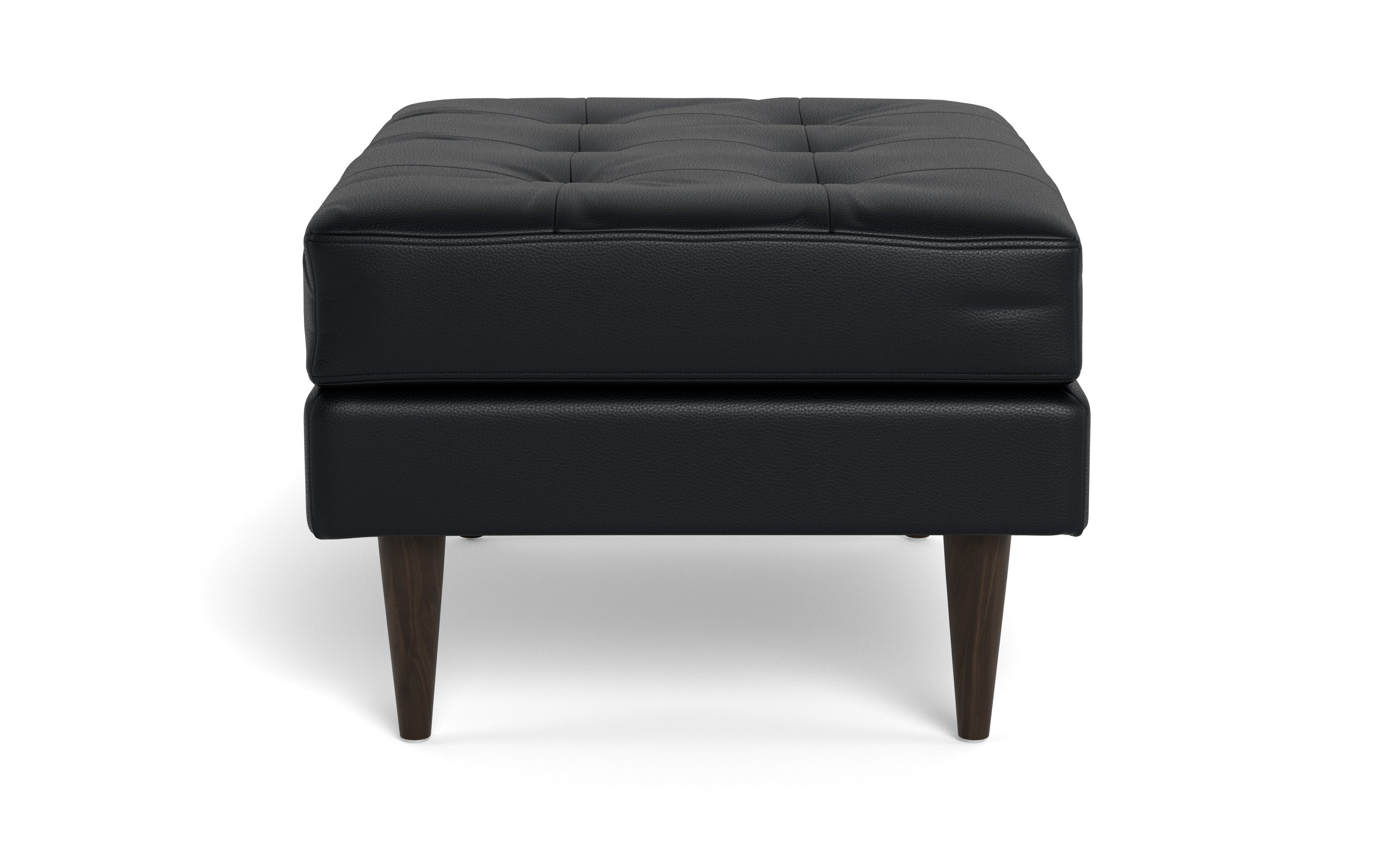 Oakley Leather Ottoman-Fabric Sectional-Tribeca Black Leather-MAK Modern