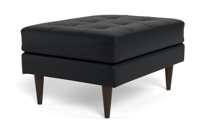 Oakley Leather Ottoman-Fabric Sectional-Tribeca Black Leather-MAK Modern