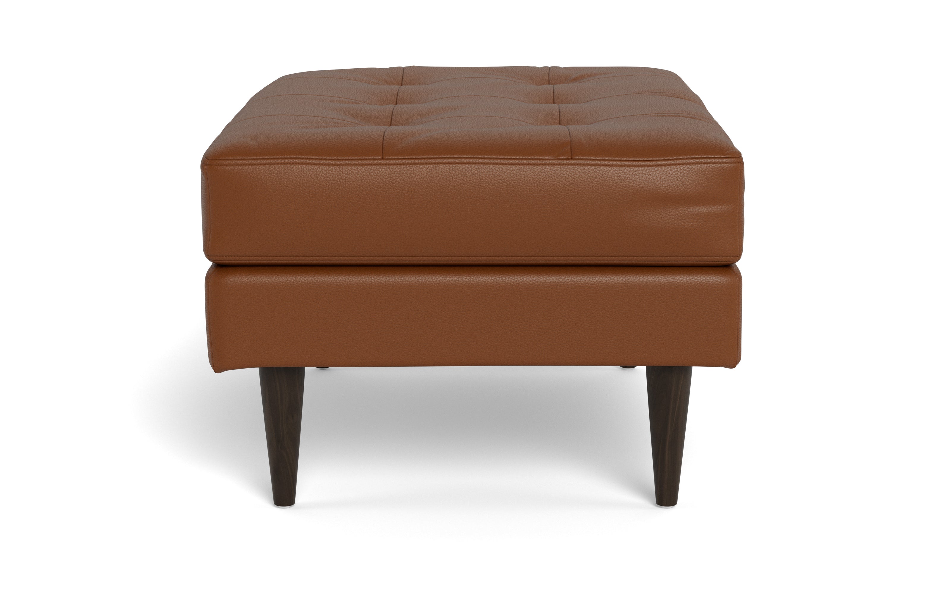 Oakley Leather Ottoman-Fabric Sectional-Tribeca Chestnut Leather-MAK Modern
