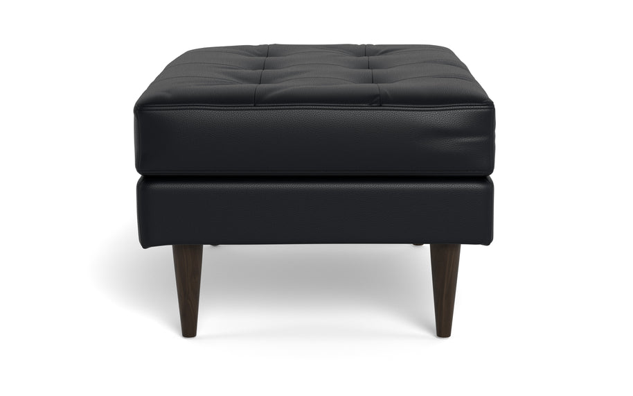 Oakley Leather Ottoman-Fabric Sectional-Tribeca Black Leather-MAK Modern