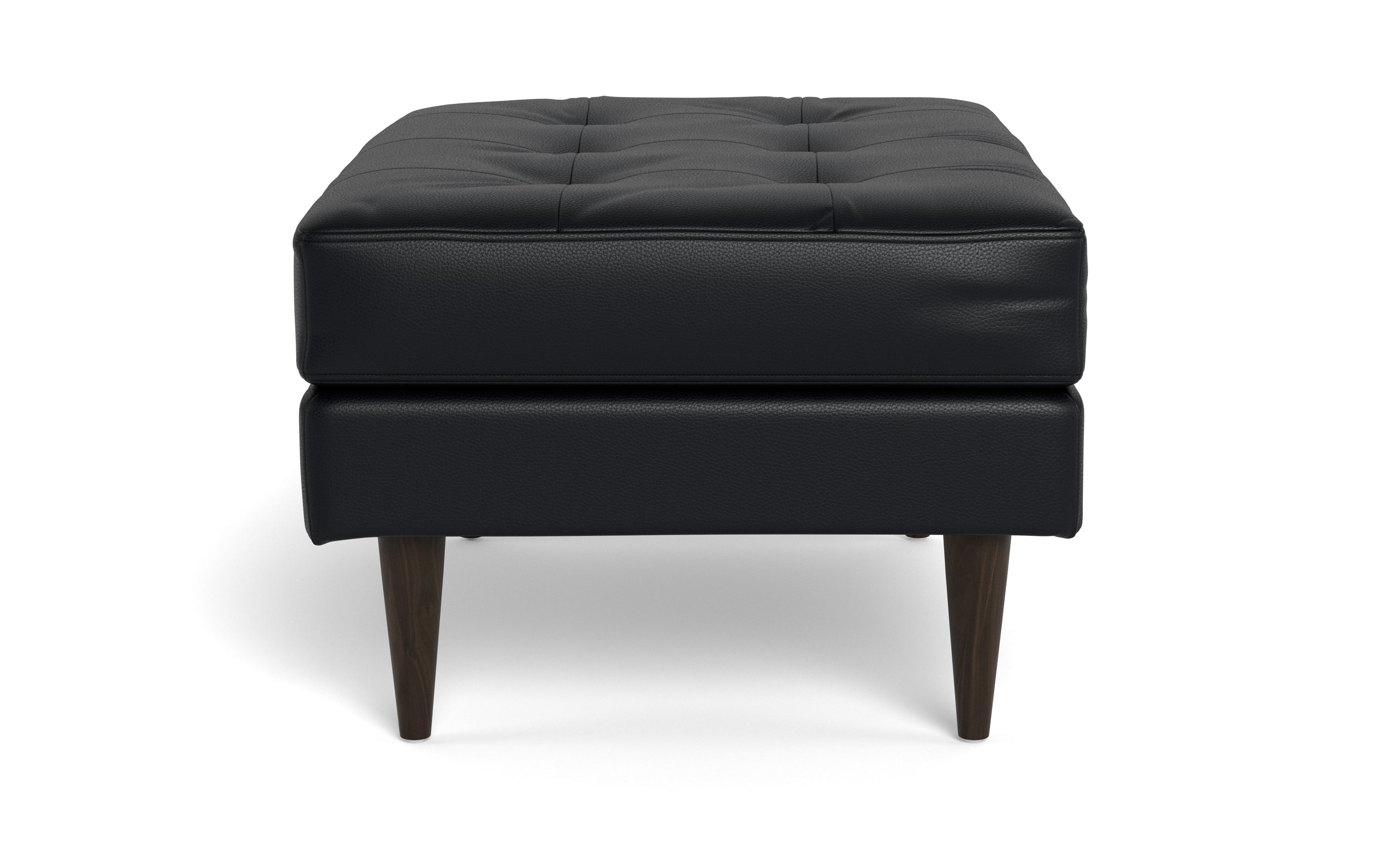 Oakley Leather Ottoman-Fabric Sectional-Tribeca Black Leather-MAK Modern