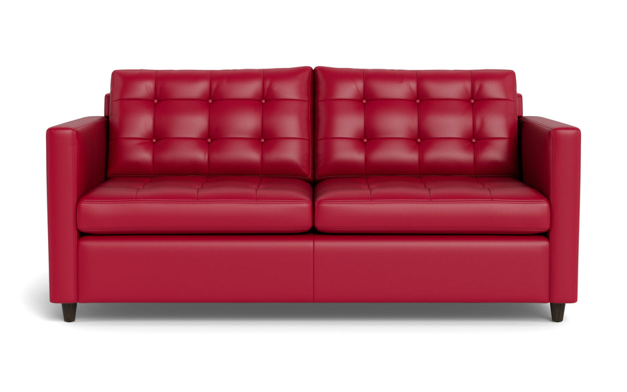 Oakley Leather Queen Sleeper Sofa-Fabric Sectional-Tribeca Scarlet-MAK Modern