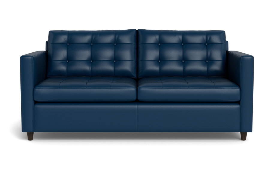 Oakley Leather Queen Sleeper Sofa-Fabric Sectional-Tribeca Cobalt-MAK Modern