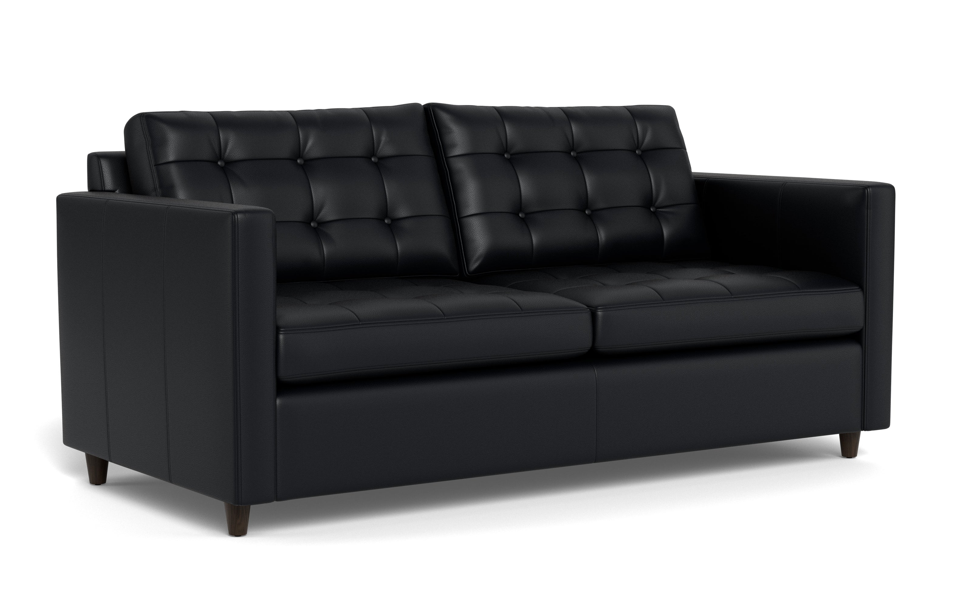 Oakley Leather Queen Sleeper Sofa-Fabric Sectional-Tribeca Black Leather-MAK Modern