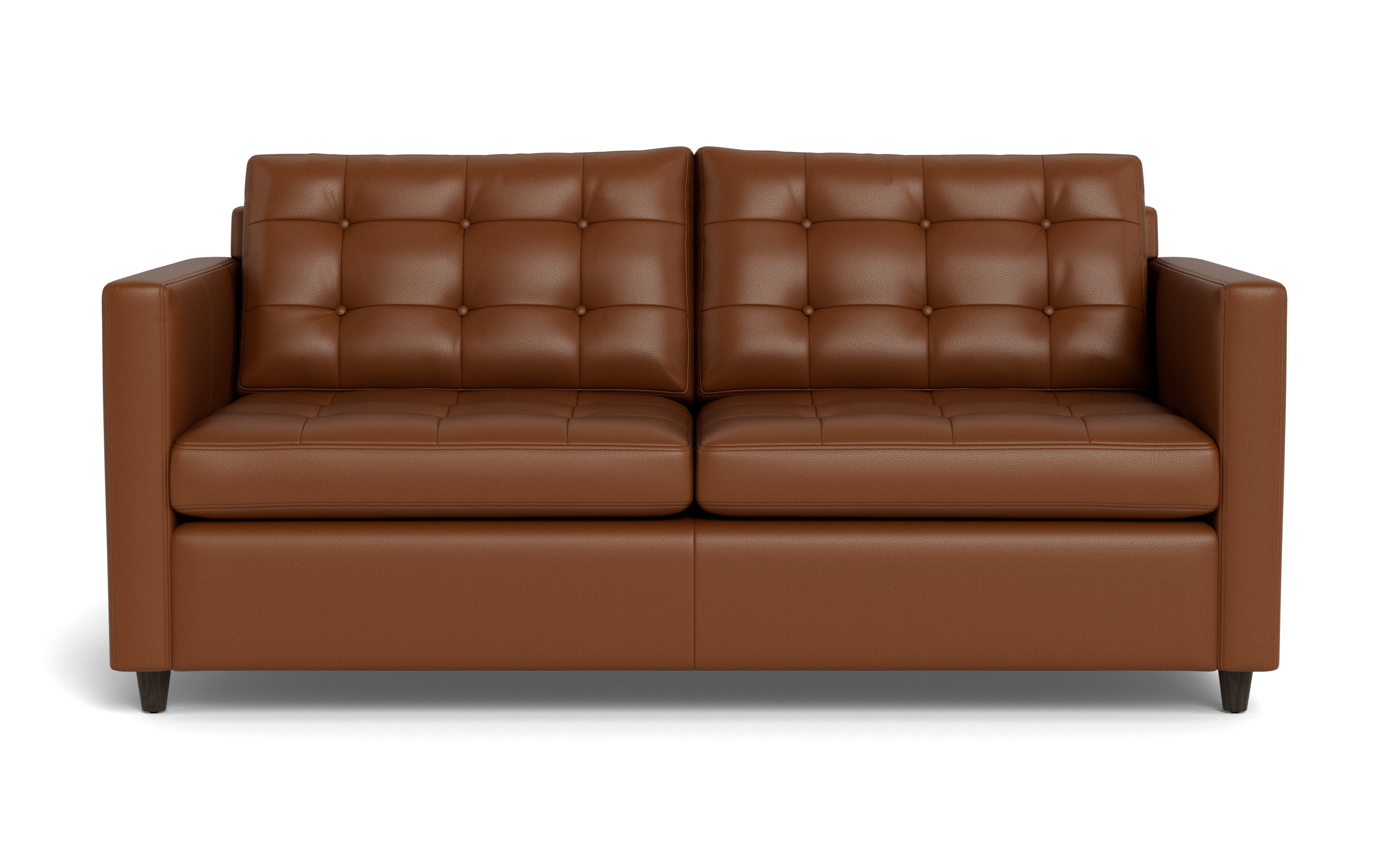 Oakley Leather Queen Sleeper Sofa-Fabric Sectional-Tribeca Chestnut Leather-MAK Modern