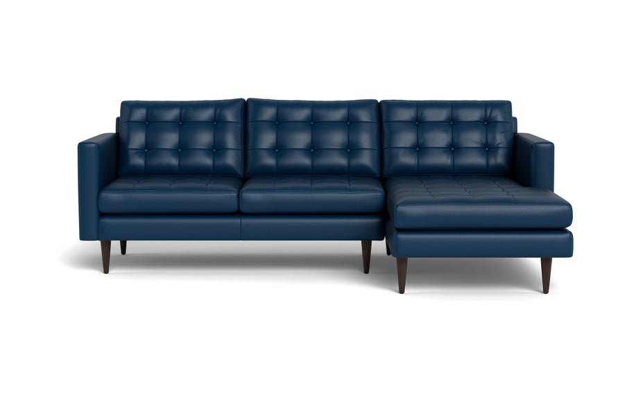 Oakley Leather Right Chaise Sectional-Fabric Sectional-Tribeca Cobalt-MAK Modern