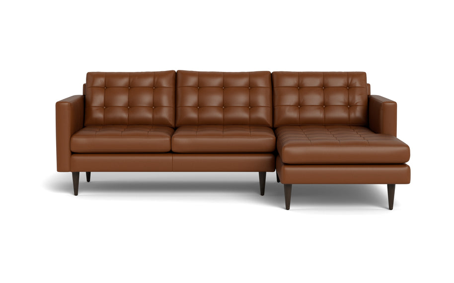 Oakley Leather Right Chaise Sectional-Fabric Sectional-Tribeca Chestnut Leather-MAK Modern