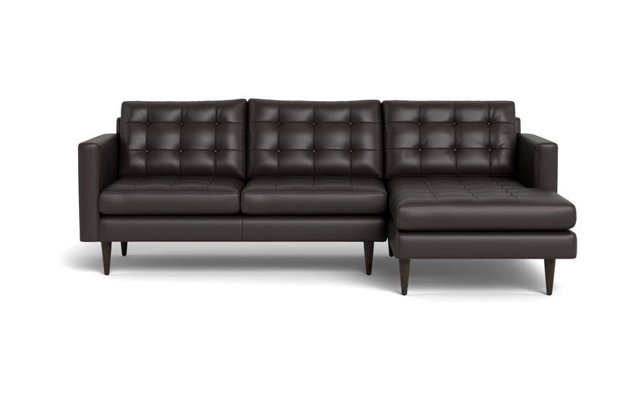 Oakley Leather Right Chaise Sectional-Fabric Sectional-Tribeca Quarry Leather-MAK Modern