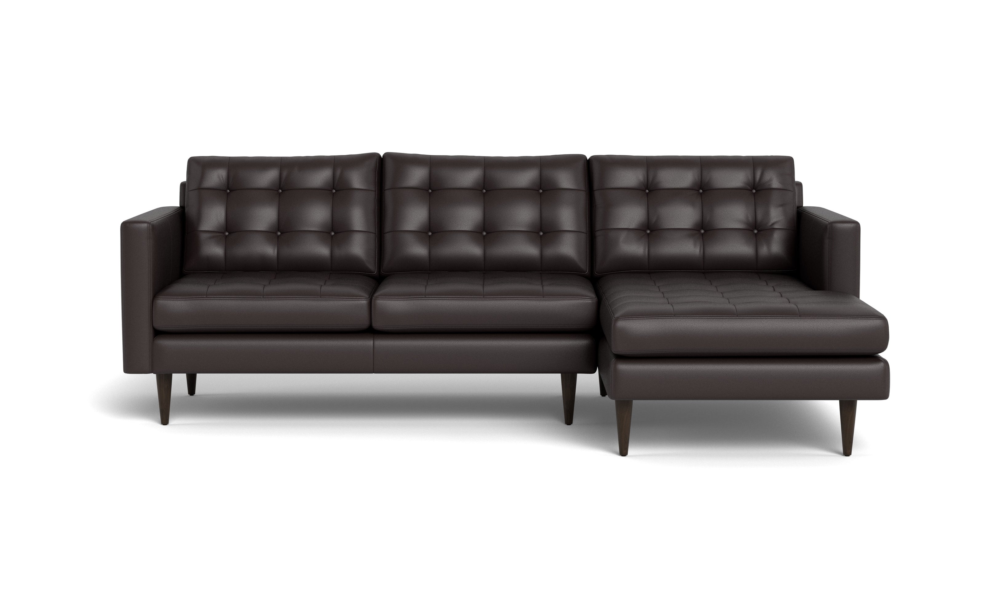 Oakley Leather Right Chaise Sectional-Fabric Sectional-Tribeca Quarry Leather-MAK Modern