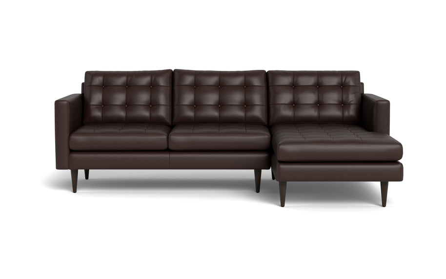 Oakley Leather Right Chaise Sectional-Fabric Sectional-Tribeca Espresso Leather-MAK Modern