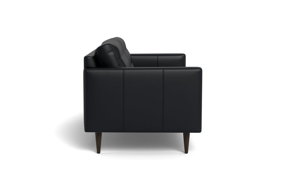 Oakley Leather Sofa-Fabric Sectional-Tribeca Black Leather-MAK Modern
