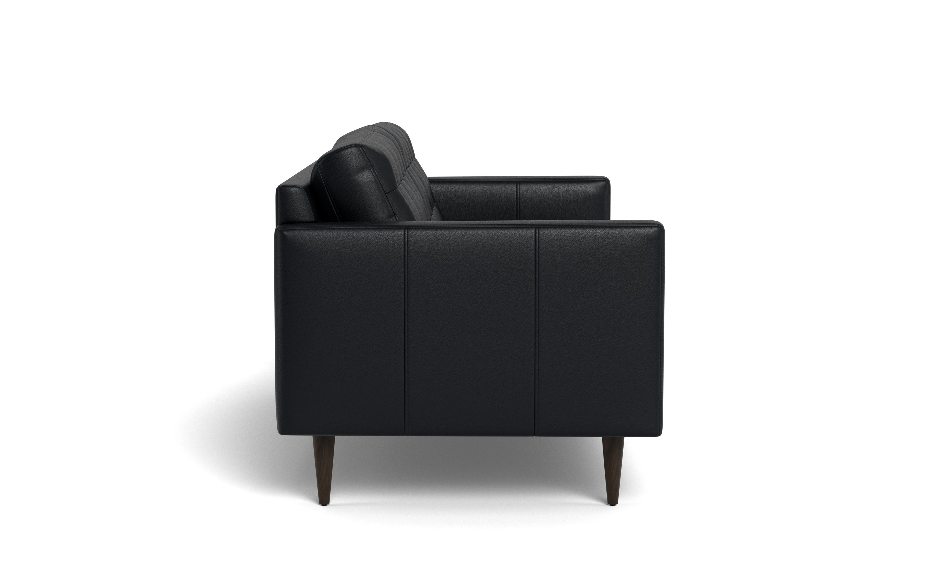 Oakley Leather Sofa-Fabric Sectional-Tribeca Black Leather-MAK Modern