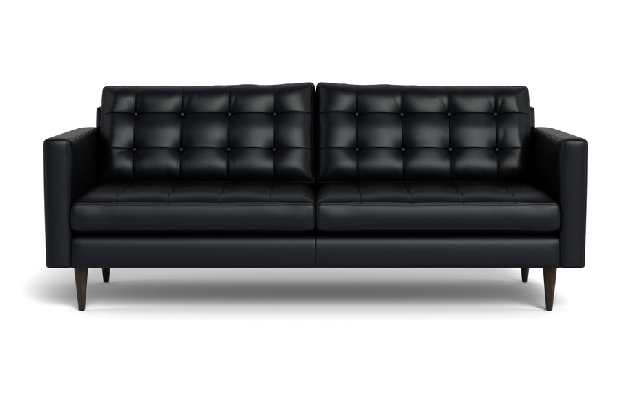 Oakley Leather Sofa-Fabric Sectional-Tribeca Black Leather-MAK Modern