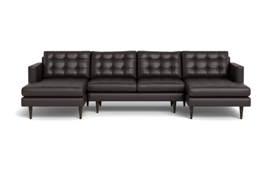 Oakley Leather U Sectional-Fabric Sectional-Tribeca Quarry Leather-MAK Modern