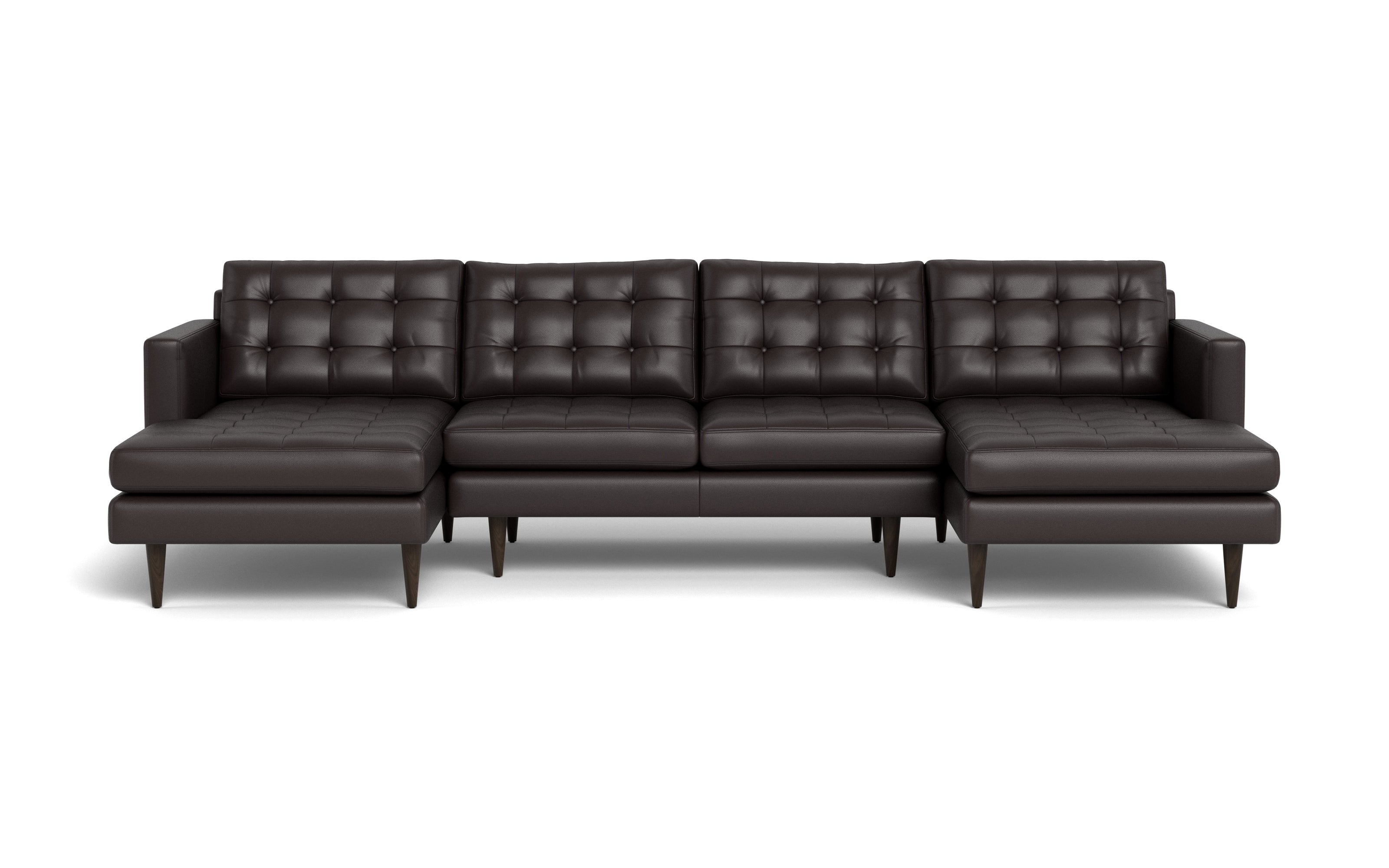 Oakley Leather U Sectional-Fabric Sectional-Tribeca Quarry Leather-MAK Modern