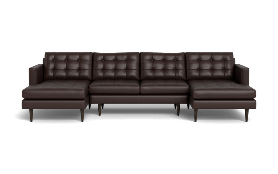 Oakley Leather U Sectional-Fabric Sectional-Tribeca Espresso Leather-MAK Modern