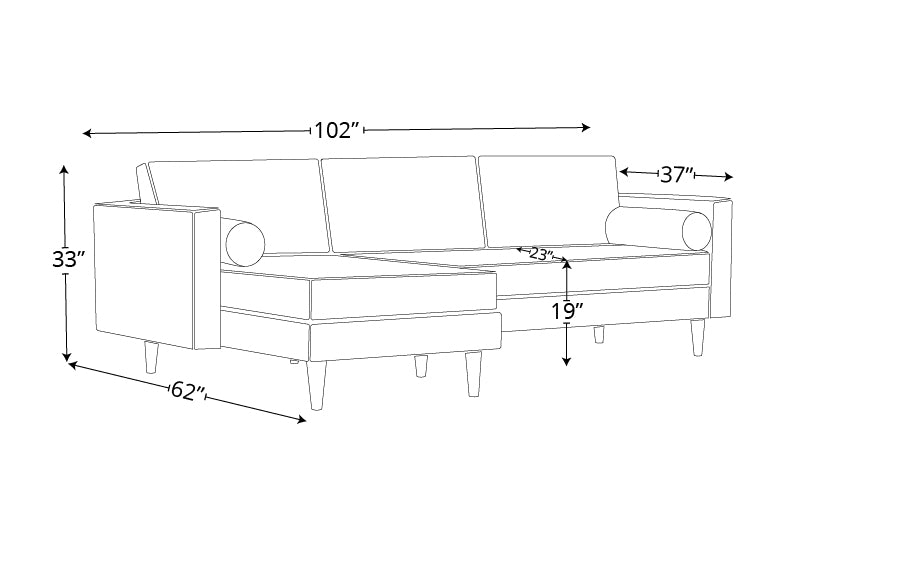 Ayden Left Chaise Sectional