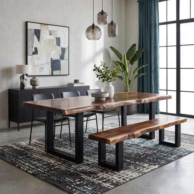 Nylah White Pine — Live Edge Dining Table