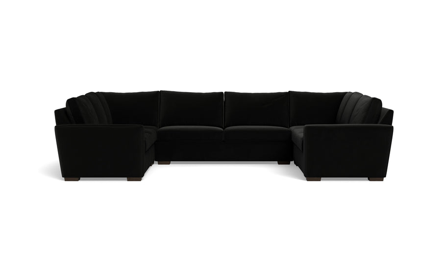Alexa U Sectional-Fabric Sofa-Superb Gun Metal-MAK Modern