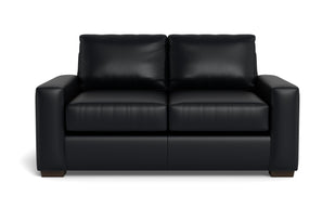 Kai Leather Loveseat-Leather Sofa-Tribeca Black Leather-MAK Modern