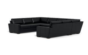 Kai Leather U Sectional-Leather Sofa-Tribeca Black Leather-MAK Modern