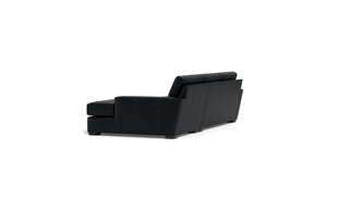 Kai Leather Right Chaise Sectional-Leather Sofa-Tribeca Black Leather-MAK Modern