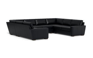Kai Leather U Sectional-Leather Sofa-Tribeca Black Leather-MAK Modern