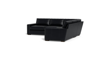 Kai Leather Corner Sectional-Leather Sofa-Tribeca Black Leather-MAK Modern