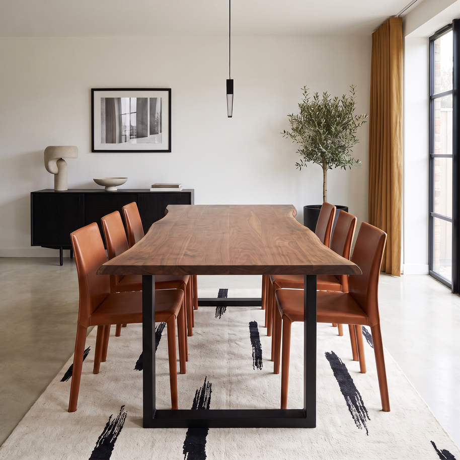 Nylah Walnut — Live Edge Dining Table