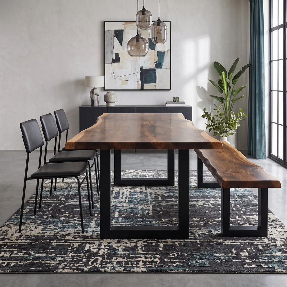 Nylah White Pine — Live Edge Dining Table