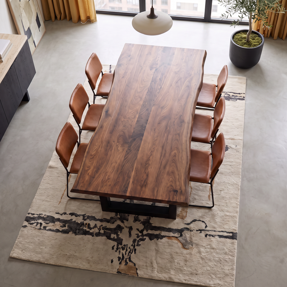Nylah Walnut — Live Edge Dining Table
