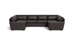 Kai Leather U Sectional-Leather Sofa-Tribeca Quarry Leather-MAK Modern